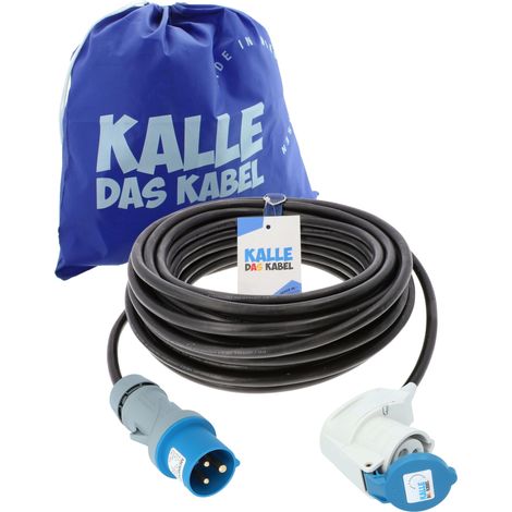 Kalle Verlängerungskabel CEE 230V 16A 2,5mm² Winkel Kompakt IP44 20 Meter (1/5)