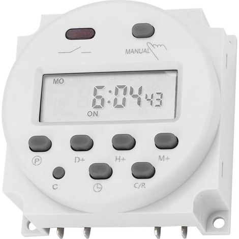12VDC 16A Zeitschaltuhr Elektronischer digitaler LCD-Zeitrelaisschalter Programmierbarer LCD-Mikrocomputer Mini-Steuernetzteil-Zeitschaltuhr CN101A MNS FLITI (1/4)