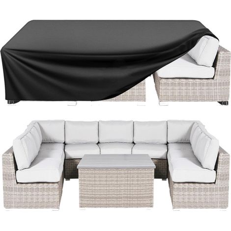Housse de protection contre la pluie pour mobilier d'extérieur, housse anti-poussière pour canapé (102" L x 74" l x 27" H) (1/4)