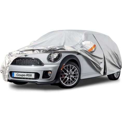 Autoabdeckung Wasserdicht Atmungsaktiv für Mini Coupe R58 (2011-2015) Silber (1/5)