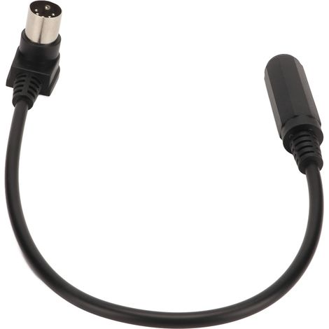 Câble Adaptateur 6.35mm Jack Femelle vers MIDI 5 Pins Mâle Angle Droit pour Instruments Audio (1/5)