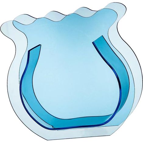 Aquarium Transparent Acrylique Épaissi Lisse Moderne Bleu pour Bureau Domicile (1/5)