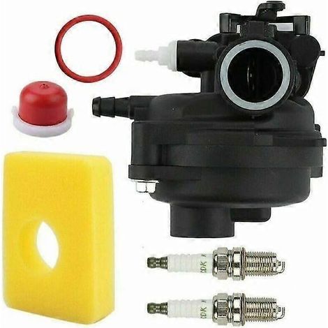 Kit de carburateur pour moteurs de tondeuses à gazon Briggs & Stratton 593261, 595656, 591979 et 591160 (modèles 300E, 450E, 500E, 550EX et 500, 125 cm³ et 140 cm³), références : 08P502, 8P502, 02, 00 (1/5)