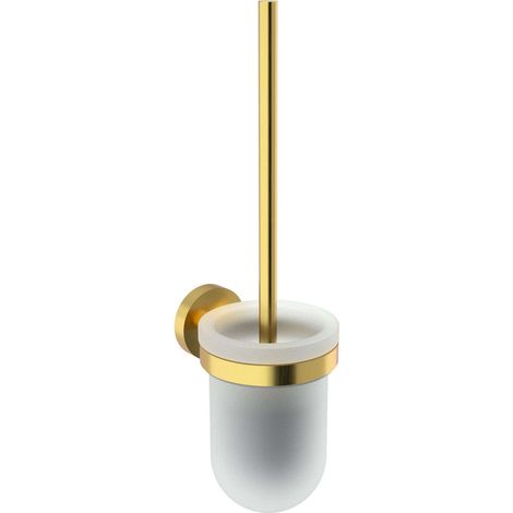 Nimco Unix - Escobillero de pared con soporte, vidrio/oro cepillado UNZ 13094WN-Z (1/2)