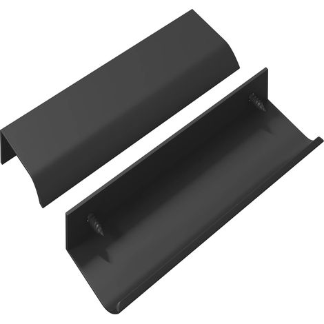 Griff 2 pcs Schwarz 120 x 39,6 x 17 mm Aluminium vidaXL