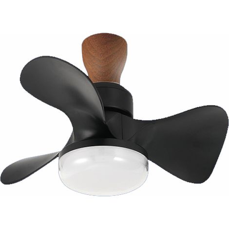 Ventilateur de Plafond avec Lumière – 380×190 mm – 30W 3 Vitesses – Télécommande -Noir (1/2)