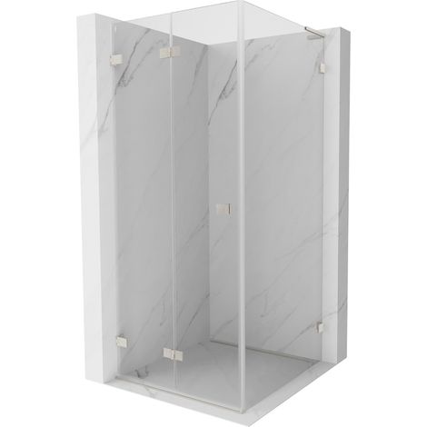 Mexen Lunar-F L cabina de ducha plegable izquierda 100 x 100 cm, transparente, n铆quel cepillado - 836L-100-100-97-00-L (1/5)