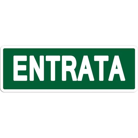 Cartello segnaletico entrata plastificato biadesivo targa segnelatica 30x10cm (1/3)