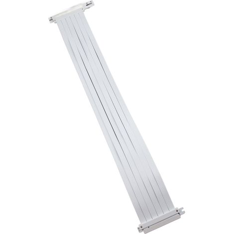 Hochgeschwindigkeits-PCIe-3.0-x16-Verlängerungskabel, 90-Grad-Winkel, flexibel, weiß, 60 cm / 23,6 Zoll (1/5)