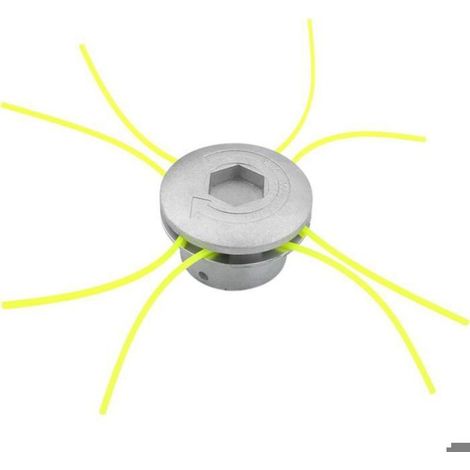 Tête débroussailleuse aluminium 4 fils, tête coupe universelle pour jardin pelouse terrasse (1/3)