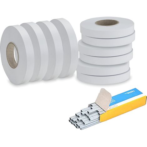 10 Nastri per legatrice in PVC per Pinza legatrice manuale - Rotolo da 16 metri lineari e spessore 240 Micron - Nastri BIANCHI con 10.000 Punti Metall (1/5)