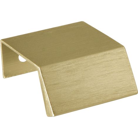 Furnipart Griffleiste Bench LA 20mm - Griff zum Schrauben - Schrankgriff flachBreite 40mm, Aluminium Messing matt gebürstet