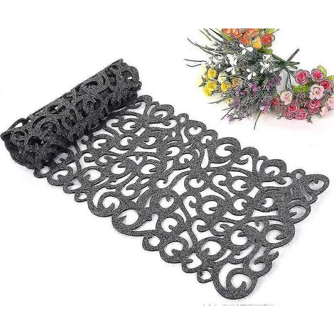 Chemin de table lavable 100 x 30 cm gris foncé