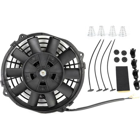 Ventilateur de refroidissement électrique mince de 7 pouces pour radiateur, 12 V, universel, avec kit de montage (1/5)