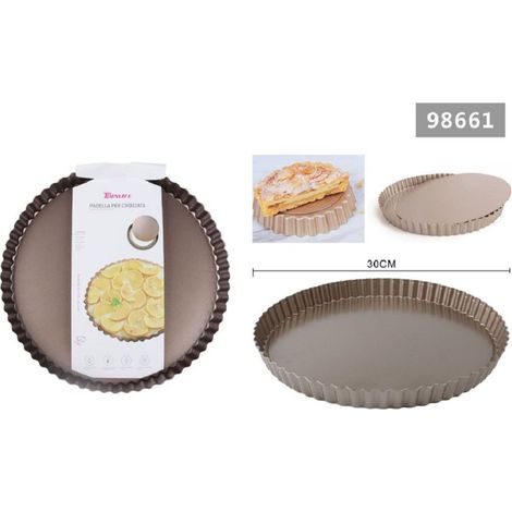 Kaela - Teglia Da Forno Per Crostate Torte Dolci Stampo Con Base Removibile 30 Cm 98661 - (1/2)
