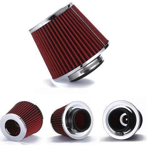 3 Zoll (76 mm) Universal-Kaltluftfilter, waschbar, aufsteckbar, rot (1 Stück)