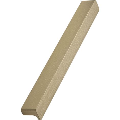 Furnipart Griffleiste Elan LA160mm - Möbelgriff zum Anschrauben - Schrankgriff Breite 200mm, Aluminium Messing gebürstet (1/5)
