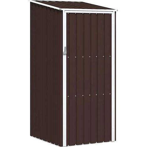 Abri de jardin, construction en acier durable, design étanche, Brun (1/2)