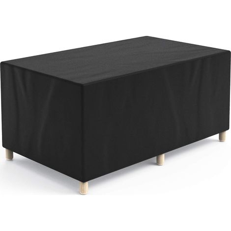 BRAVIX Housse de Protection pour Table de Jardin rectangulaire en Tissu Oxford 420D imperméable et Coupe-Vent 242 x 162 x 100 cm