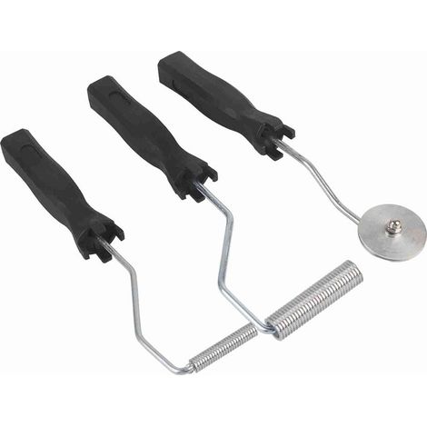 3PCS Outils Rouleaux en Fibre de Verre, Rouleau Debulleur Resine, Fibre de Verre d’Alliage d’Aluminium, Bubble Paddle Roller Kit (1/4)