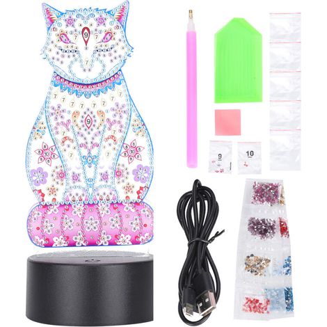 Lampe Diamant LED 3D tactile USB ACKERMAN – changement de couleurs, décoration maison, DIY, cadeau créatif (1/5)