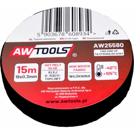 Aw taśma izolacyjna tekstylna 19mm x 15m (1/3)