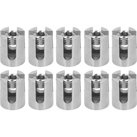 10 Stück Kabelgeländer-Kreuzkabelklemmen aus Edelstahl 316, geeignet für Drahtseile mit einem Durchmesser von weniger als 8 mm (1/5)