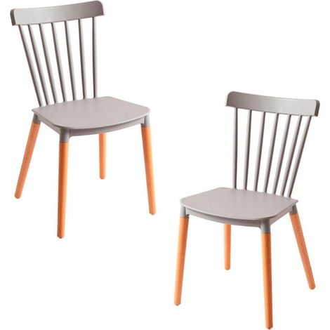 Packs Sillas Comedor - Pack 2 Sillas Leka - Gris (1/5)