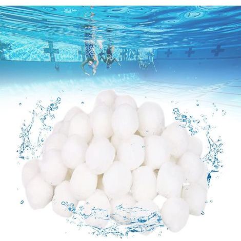 Swimming Pool Filter Balls, Swimming Pool Filter Balls for Filter Sand, Cotton Filter Ball 1400g Can Replace 50kg Filter Sand Swimming Pool Cleaning (1400g (3lb)) (1/5)
