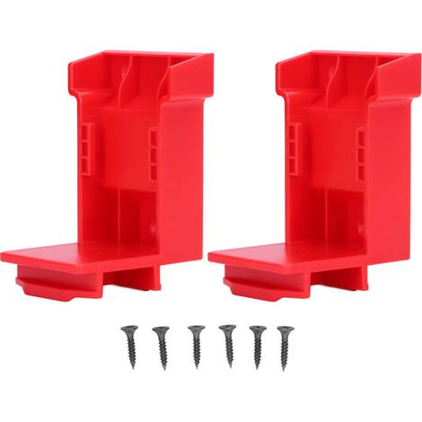 Support de fixation pour batteries 18V/20V - Lot de 2 supports murales pour accrocher et ranger vos batteries lithium (1/5)