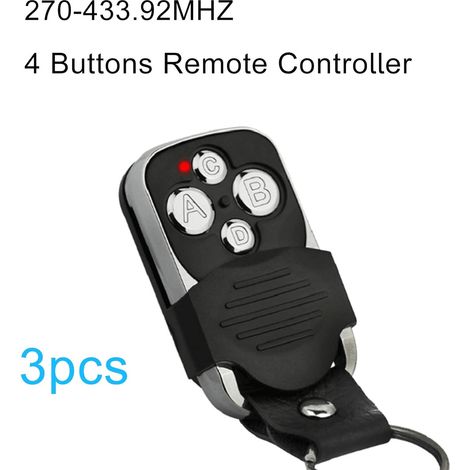 Télécommande [3 pièces], télécommande électrique pour porte de garage, télécommande universelle 270-433,92 MHz avec 4 boutons de répétition (1/4)