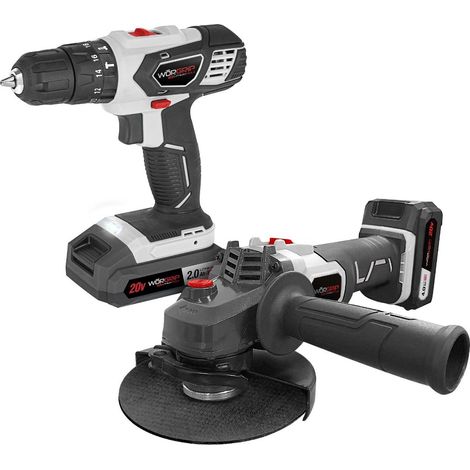 Bohrmaschine und Winkelschleifer worgrip 850W 900W Set (1/5)