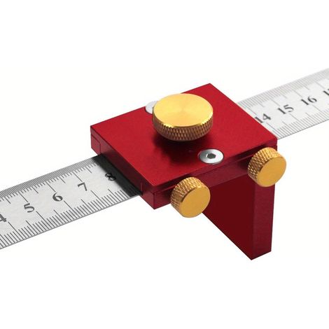 Tracciatore per legno, calibro per marcatura del legno – Righello da architetto per lavori di falegnameria, strumento di marcatura del legno, pratico strumento portatile per la lavorazione del legno (1/5)
