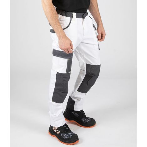 CARY PANTALON DE TRAVAIL 1254 Blanc , Gris 44 (1/6)