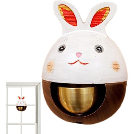 ornaments doorbell Handmade Japanese magnetic knocker rabbit wooden