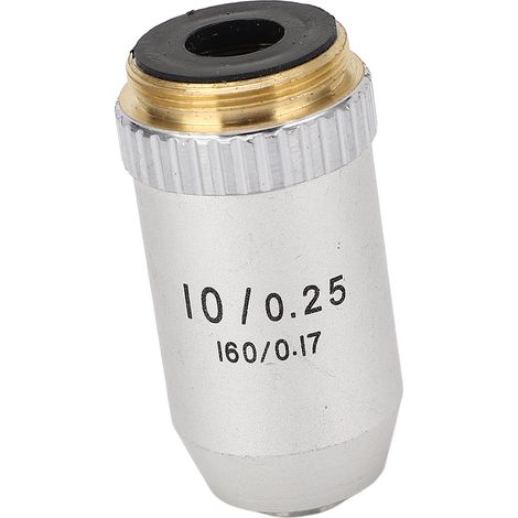 Objectif Achromatique 10X en Laiton Chromé avec Interface RMS pour Microscope (1/5)