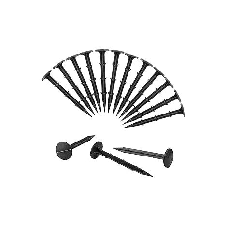 Piquets D Ancrage - 20 cm - Plastique Résistant UV Gel - Pour Toile Anti-Mauvaises Herbes - Lot De 100