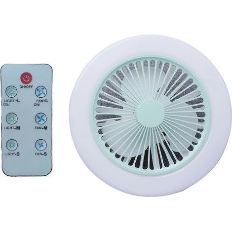 Ventilateur de plafond rechargeable avec lampe LED 2800 mAh, 3 vitesses, idéal pour le camping en plein air.