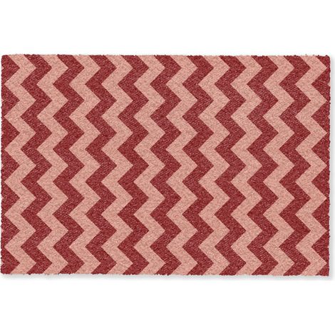 ZERBINO Zigzag - Strisce - Motivo - Rosso 60x40 cm (1/5)