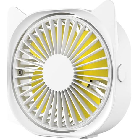 Ventilateur De Bureau Usb, Mini Ventilateur De Bureau Portable 3 Vitesses 360 ° Rotation Ventilateur Usb Pour Ordinateur Portable Et Bureau Ordinateur (1/5)