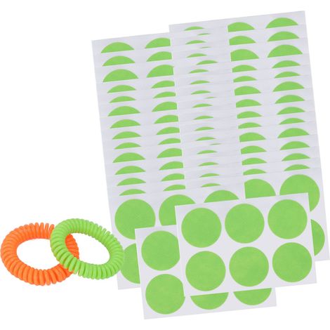 Bracelet anti-moustiques autocollant (32 pièces) - Imperméable, résistant à la transpiration et portable - Extrait de plantes (1/5)