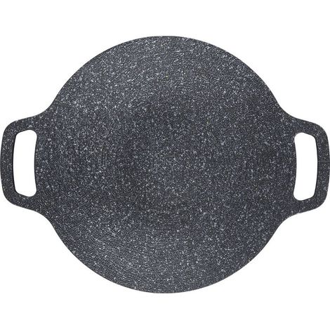 Grill de Barbecue coréen, cuisinière à Induction universelle, poêle antiadhésive, plaque de Barbecue en aluminium épaissi pour intérieur et extérieur 38cm / 15 pouces (1/5)