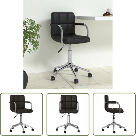 Maison Exclusive - Bürostuhl Drehbar Schwarz Kunstleder (1/5)