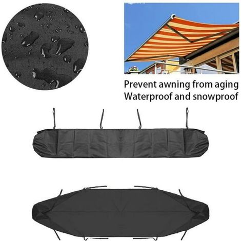 Sac de Protection pour Store Banne, 2m Housse de Protection Anti-poussière pour auvent de terrasse Gris Housse de Rangement pour a (1/4)