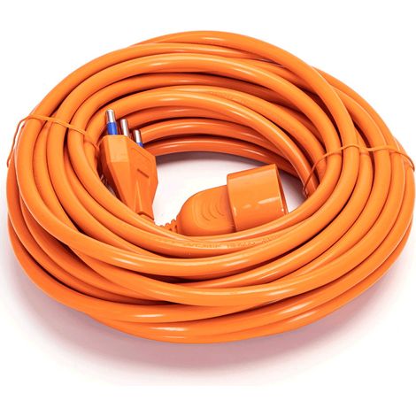Cavo prolunga elettrico da 15m &8211 Spina 16A 2P+T e Presa Schuko+Bipasso 16A 2P+T Arancione Aigostar (1/5)