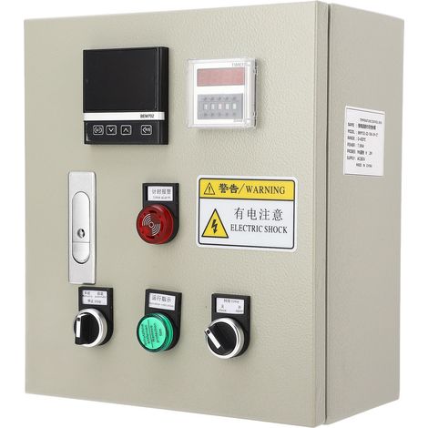 Temperaturregler 0 bis 400 °C, Digitalanzeige, Thermostatbox mit Thermoelement, 3-phasig, 380 V AC, 7,5 kW (1/5)