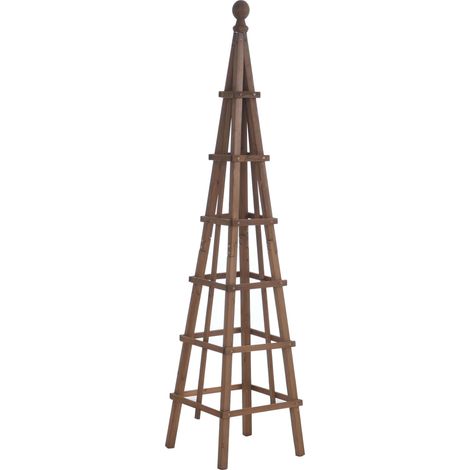 Rankgitter HHG-084, Pflanzgitter Klettergitter Rankhilfe Spalier Holz MVG-zertifiziert 148x33x33cm dunkelbraun (1/5)