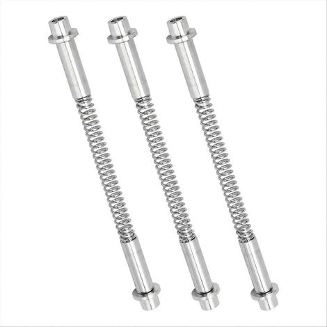 Lot de 3 charnières pour porte moustiquaire K 5131, axes de charnière en aluminium, douilles et ressorts (1/5)