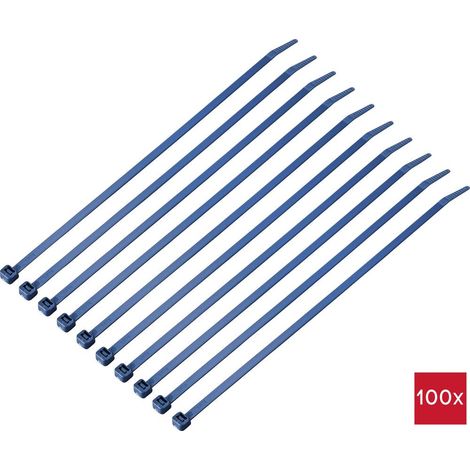 TRU COMPONENTS TC-12533352 Fascetta per cavi 250 mm 4.8 mm Blu Metallo rilevabile 100 pz.