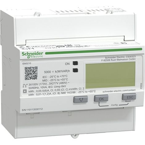 Acti9, iEM Compteur d'énergie iEM3210 TI, Sortie impulsions, MID - A9MEM3210 (1/4)